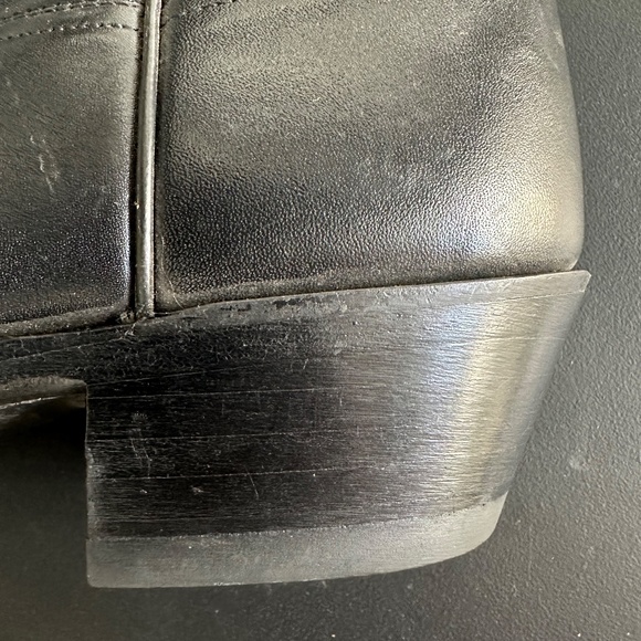 Justin black western cowboy boots 8.5D - Picture 4 of 8